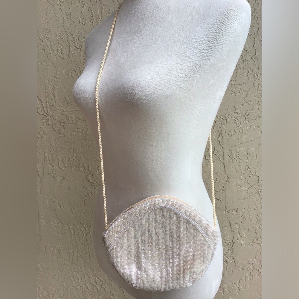 Lord & Taylor Vintage Hand Made Iridescent Beaded Shoulder Bag